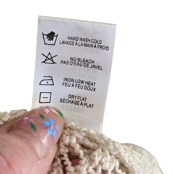 Saltwater LUXE Solana Sweater Crochet Style Open Front Cardigan Sz S - Picture 10 of 11